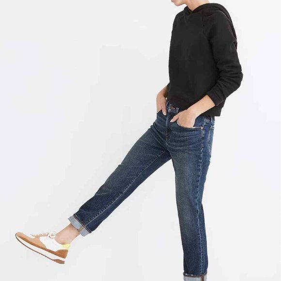 Madewell - Tomboy Straight Denim Jeans - Chaseley Wash - Size 26 - Boyfriend - Picture 1 of 9